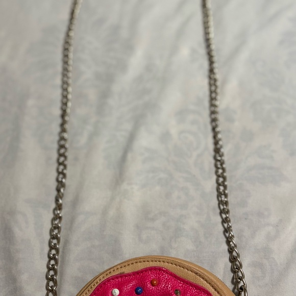 Betsey Johnson Pink Tan Donut Crossbody Bag - Picture 3 of 8